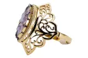 Ring Vintage Jewlery Alexandrite 14K Yellow gold vrc017y